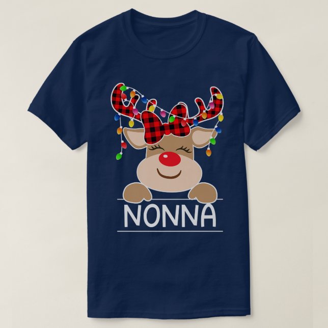 Red Play Reindeer Nonna Jul - Julljus T Shirt (Design framsida)