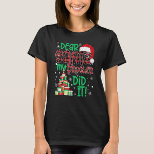 Red Play Santa Hat Matching Bäste Santa Min Brothe T Shirt