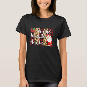 Red Play Santa S Favorite Auntie Family Matching T Shirt