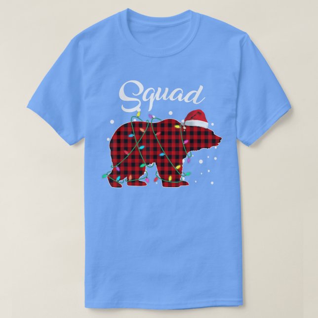 Red Play Squad Bear Matching Buffalo Pajama T Shirt (Design framsida)