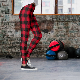 Red Play Tartan Leggings