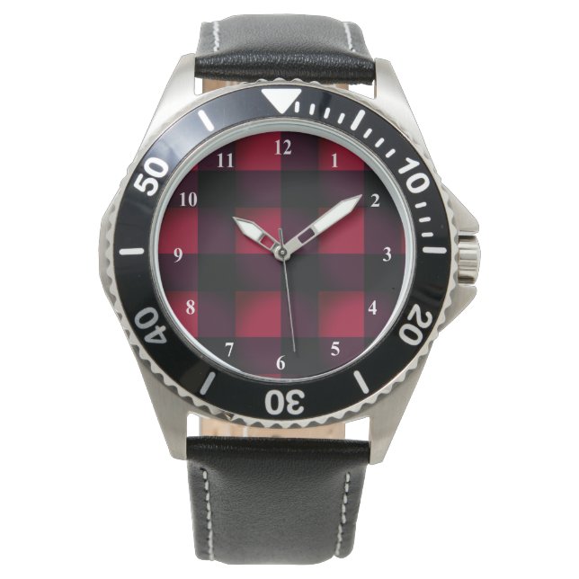 Red Play Tartan Watch Armbandsur (Framsida)