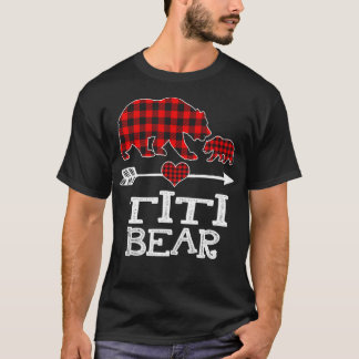 Red Play Titi Bear One Unge Matching Buffalo Pajam T Shirt