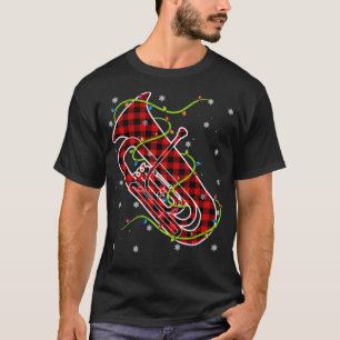 Red Play Tuba jul Ljus Pajama Matching Pu T Shirt