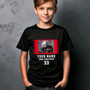 Red Player Namn Number Team Photo T Shirt