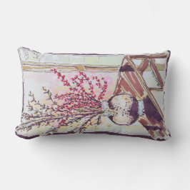 Red Plum Blossoms Lumbarkudde