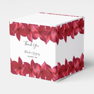 Red Plumeria Frangipani Bröllop Presentaskar
