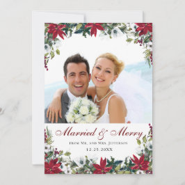 Red Poinsettia Blommigt Jul PHOTO Tack