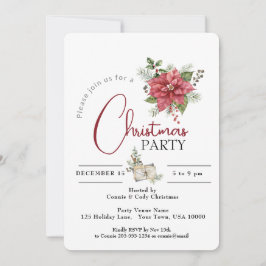 RED POINSETTIA CHRISTMAS PARTY INBJUDNINGAR