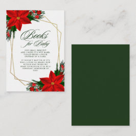 Red Poinsettia Gräs Greenery Bokar för Baby Tilläggskort