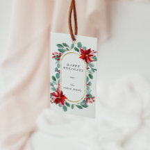 Red Poinsettia Helgdag Blommigt Monogram