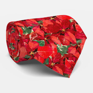 Red Poinsettia jul Mönster Slips