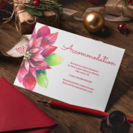 Red Poinsettia-julinkvartering Tilläggskort