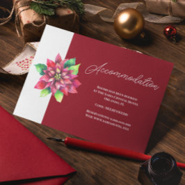 Red Poinsettia-jultomten i Bröllop Tilläggskort