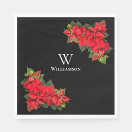 Red Poinsettia Personlig Pappersservett