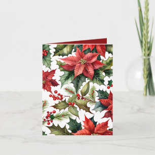 Red Poinsettia Photo & Festive Fact-jul Kort