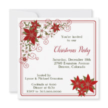 Red Poinsettia Ram jul Party