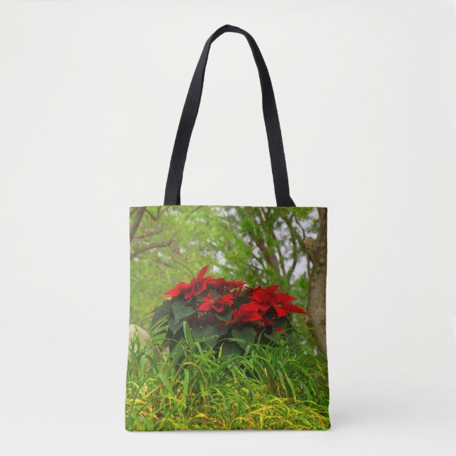 Red Poinsettia Tygkasse (Framsida)