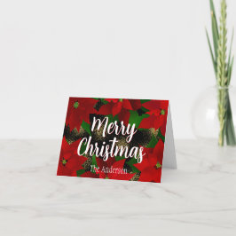 Red Poinsettias Helgkort