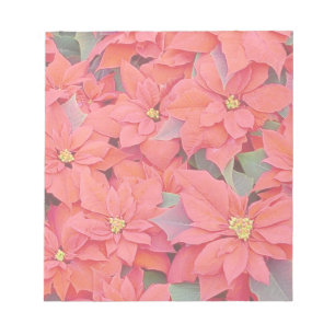 Red Poinsettias I Julens Helgdag Blommigt Photo Anteckningsblock