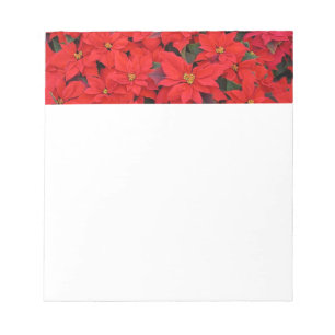 Red Poinsettias I Julens Helgdag Blommigt Photo Anteckningsblock