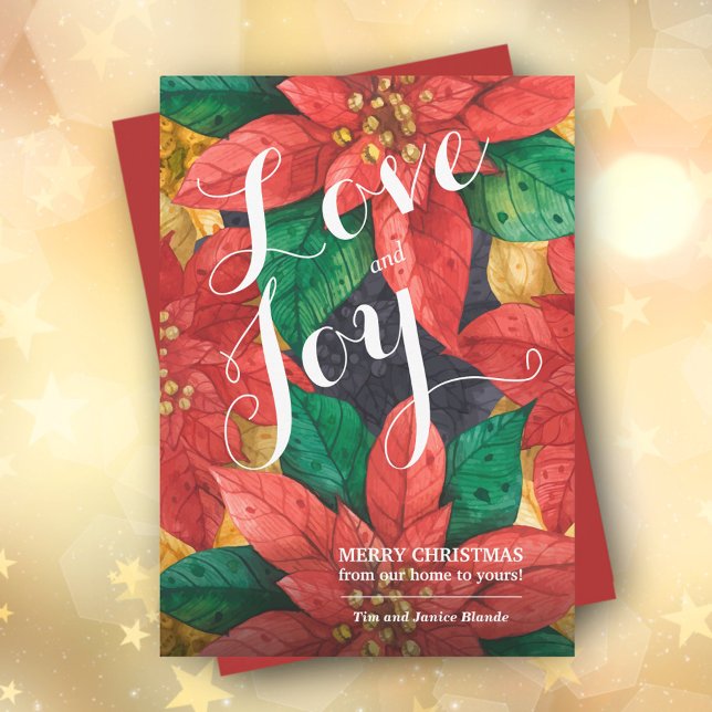 Red Poinsettias jul - ej fotoutfoto Julkort (Skapare uppladdad)