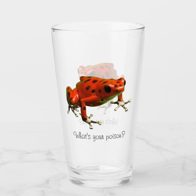 Red Poison Dart Frog Glass Glaskopp (Framsida)