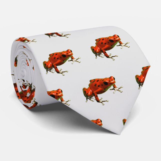 Red Poison Dart Frog Neck Tie Slips (Rullad)