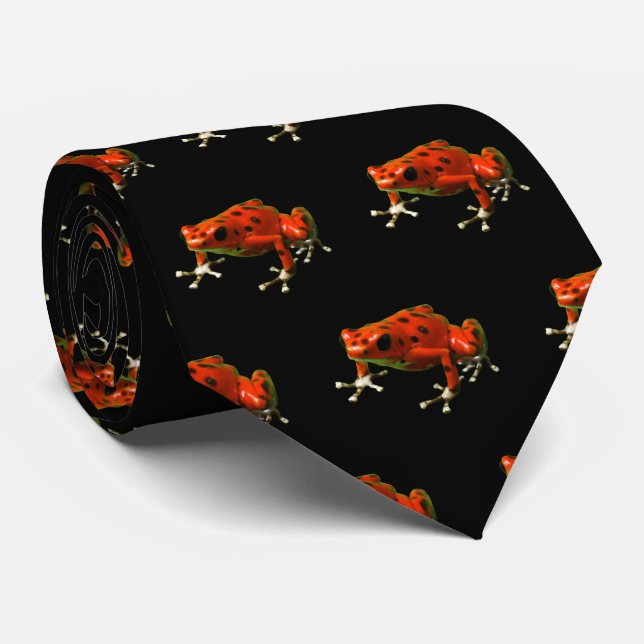Red Poison Dart Frog Neck Tie Slips (Rullad)