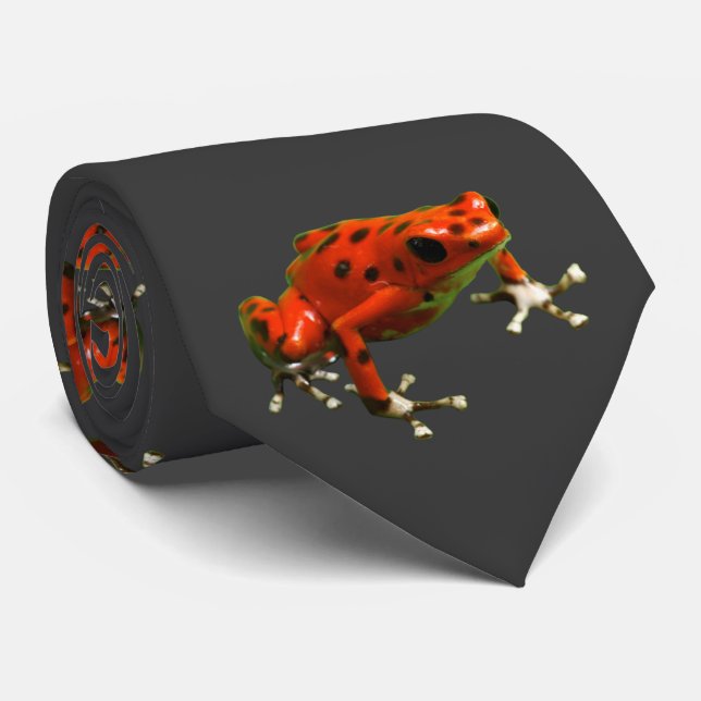 Red Poison Dart Frog Neck Tie Slips (Rullad)