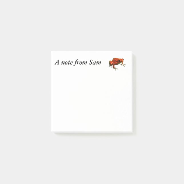 Red Poison Dart Frog Post-it Block (Framsida)