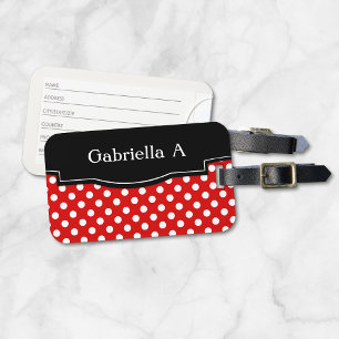 Red Polka Dot Black Ram Bagagebricka