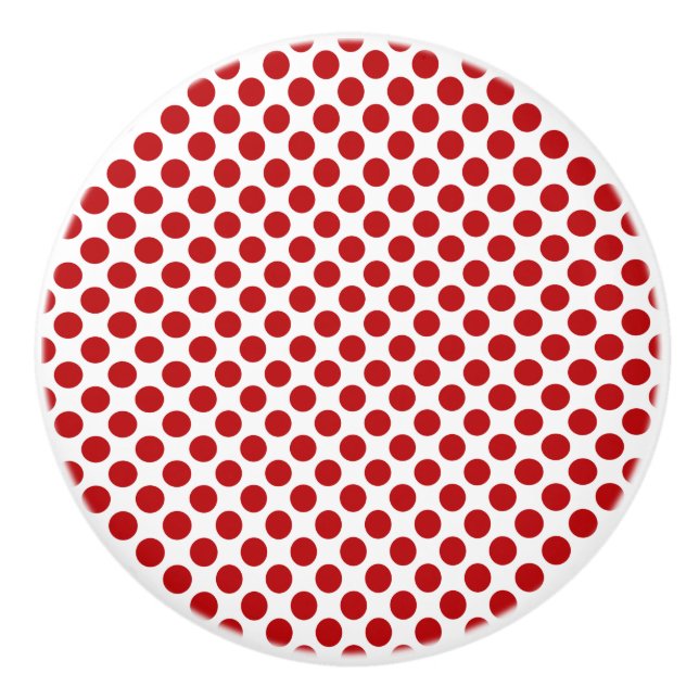 Red Polka Dot Design - lådknapp Knopp (Framsidan)