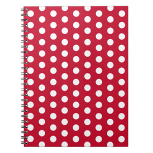 Red Polka Dot Kitchen Recipe - bärbar dator Gift Anteckningsbok