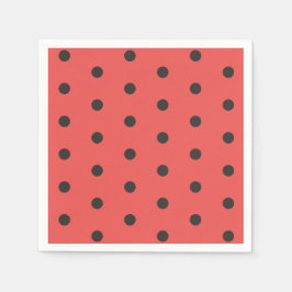 Red Polka Dot Ladybug Flicka Shower Pappersservett