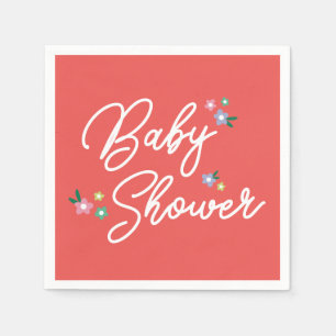 Red Polka Dot Ladybug Flicka Shower Pappersservett