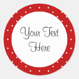 Red Polka Dot Stickers Runt Klistermärke