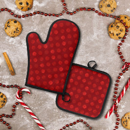 Red Polka dots Abstrakt Modern Elegant Jul