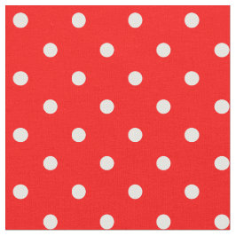 Red Polka dots Fabric Tyg