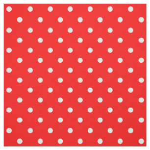 Red Polka dots Fabric Tyg
