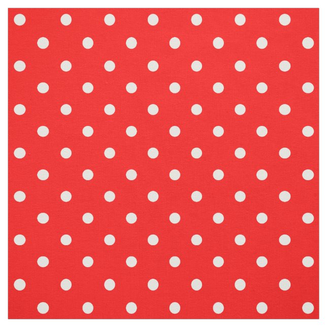 Red Polka dots Fabric Tyg (Provkarta)