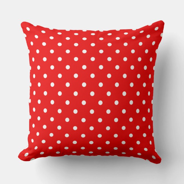 Red polka dots kudde (Framsida)