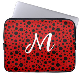 Red polka dots laptop fodral