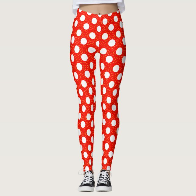 Red Polka dots Leggings (Framsida)
