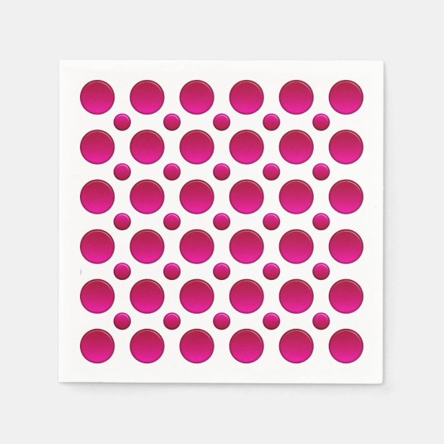Red polka dots mönster pappersservett (Framsidan)