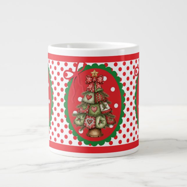 Red Polka Dots Mug Jumbo Mugg (Framsidan)