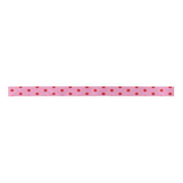 Red Polka Dots on Pink