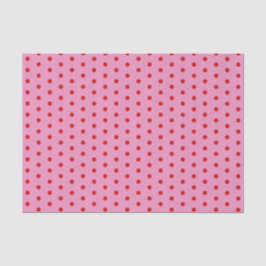 Red Polka Dots on Pink