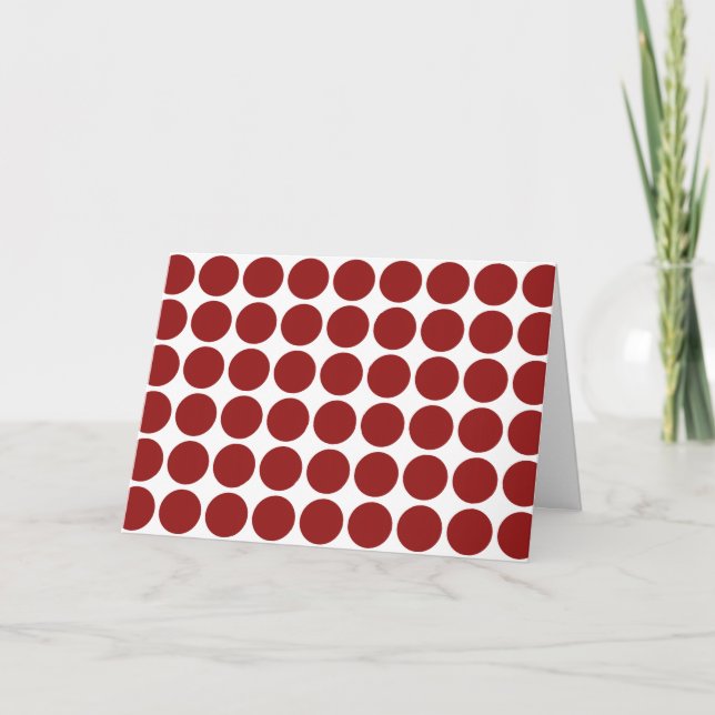 Red Polka dots on White Helgkort (Framsida)