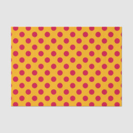Red polka dots på gult